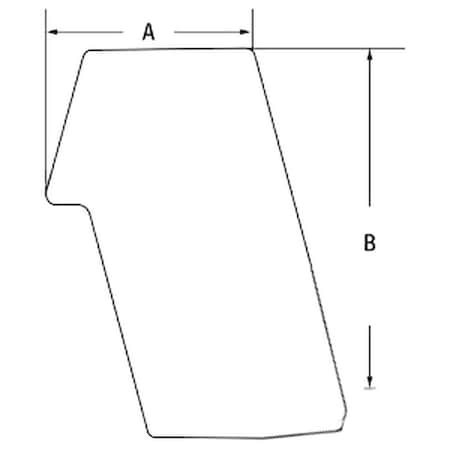 Aftermarket Left Rear Side Glass Window Fits Bobcat S220 S250 S300 S330 A220 A300 Skid S CAH40-0283